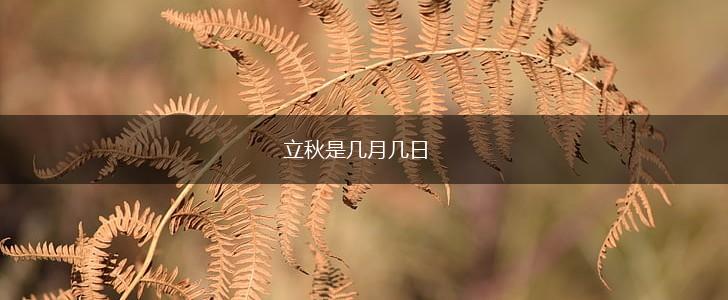 立秋是几月几日,第1张