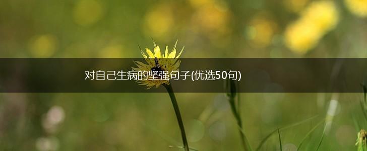 对自己生病的坚强句子(优选50句),第1张