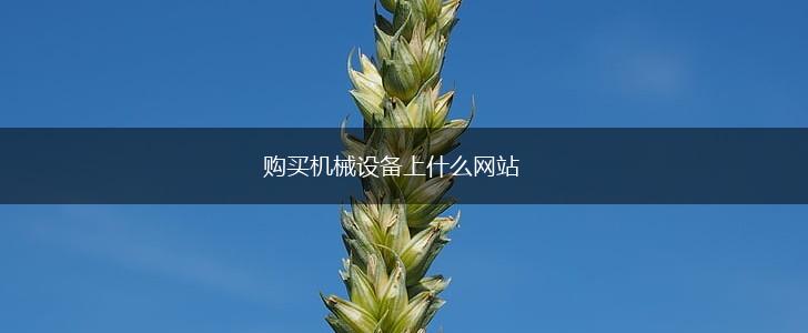 购买机械设备上什么网站,第1张