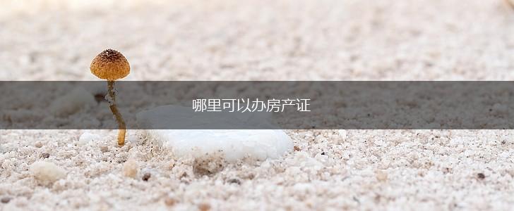 哪里可以办房产证,第1张