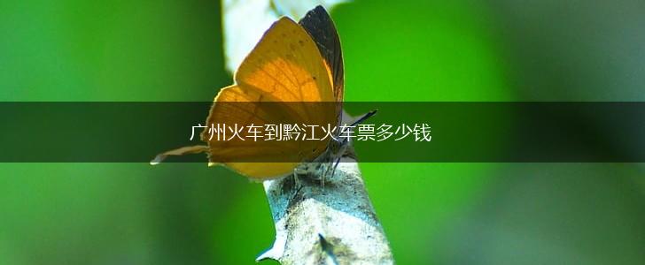 广州火车到黔江火车票多少钱,第1张