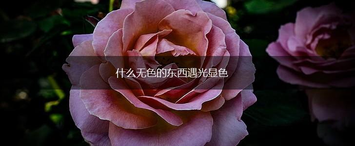 什么无色的东西遇光显色,第1张
