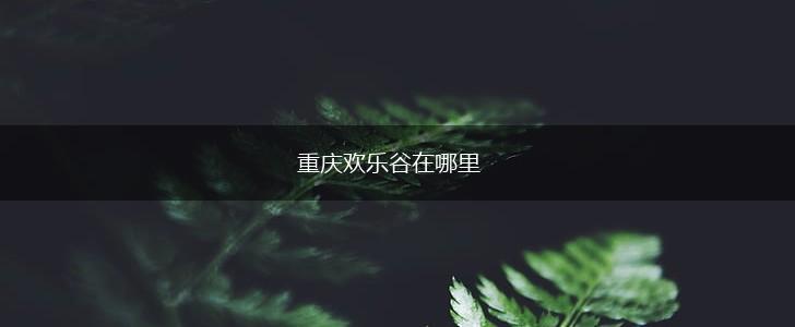 重庆欢乐谷在哪里,第1张