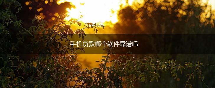 手机贷款哪个软件靠谱吗,第1张