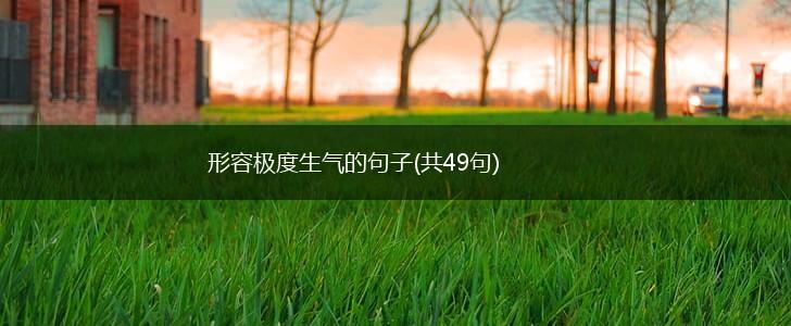 形容极度生气的句子(共49句),第1张