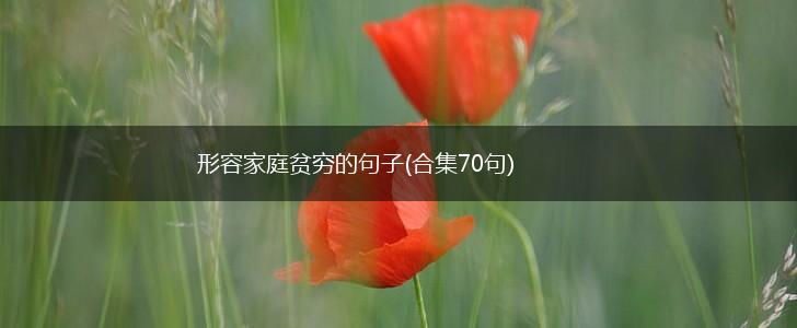 形容家庭贫穷的句子(合集70句),第1张
