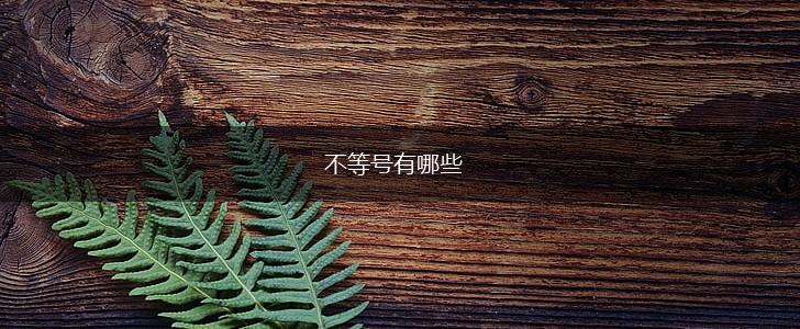 不等号有哪些,第1张