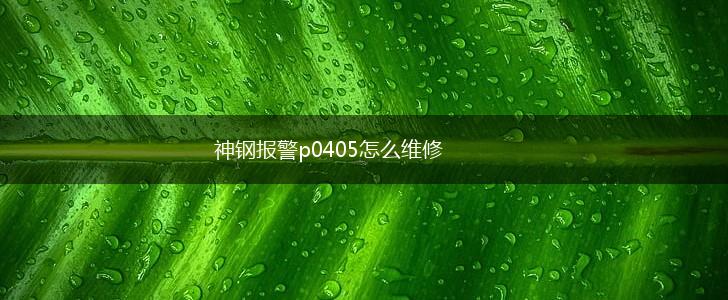神钢报警p0405怎么维修,第1张