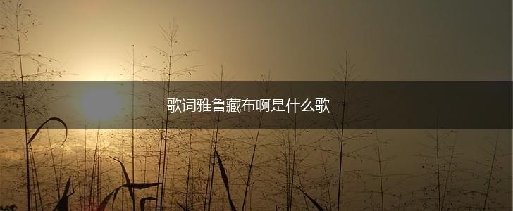 歌词雅鲁藏布啊是什么歌,第1张