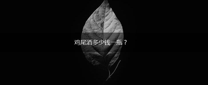 鸡尾酒多少钱一瓶？,第1张