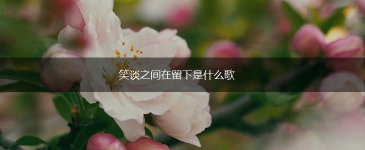 笑谈之间在留下是什么歌,第1张