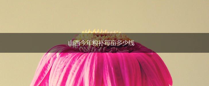 山西今年粮补每亩多少线,第1张