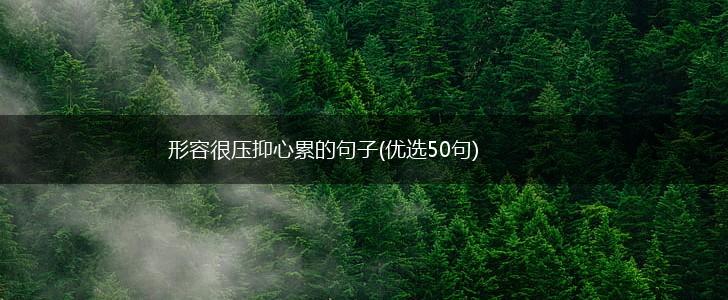 形容很压抑心累的句子(优选50句),第1张