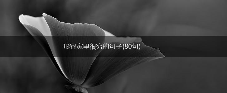 形容家里很穷的句子(80句),第1张