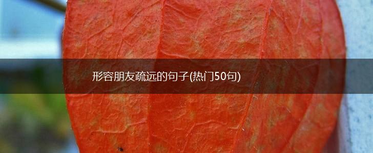 形容朋友疏远的句子(热门50句),第1张