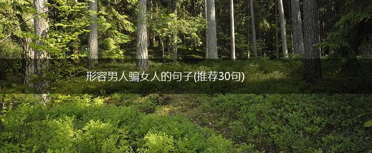形容男人骗女人的句子(推荐30句),第1张