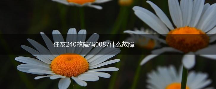 住友240故障码0087什么故障,第1张