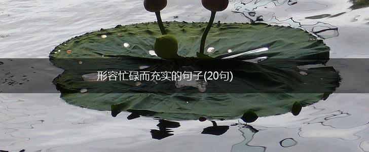 形容忙碌而充实的句子(20句),第1张