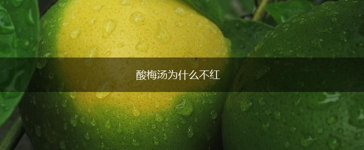 酸梅汤为什么不红,第1张