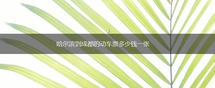 哈尔滨到成都的动车票多少钱一张,第1张