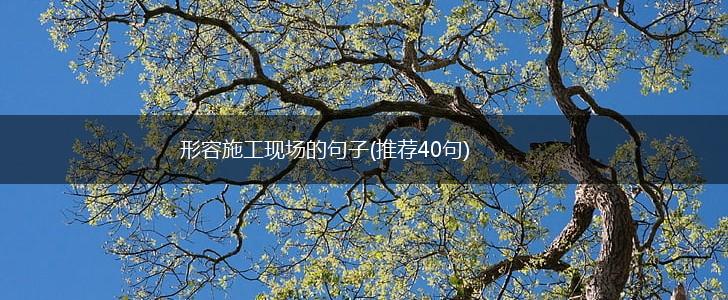 形容施工现场的句子(推荐40句),第1张