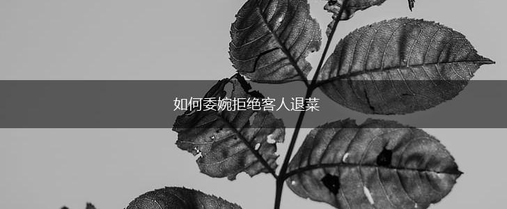 如何委婉拒绝客人退菜,第1张