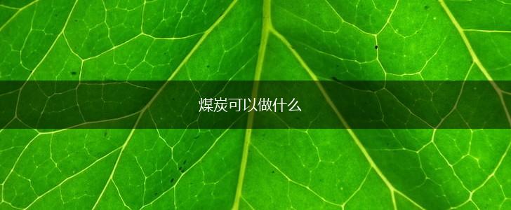 煤炭可以做什么,第1张