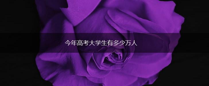 今年高考大学生有多少万人,第1张
