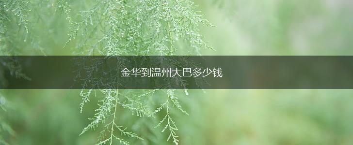 金华到温州大巴多少钱,第1张