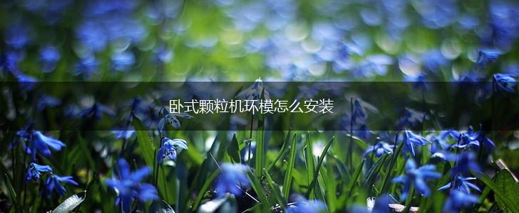 卧式颗粒机环模怎么安装,第1张