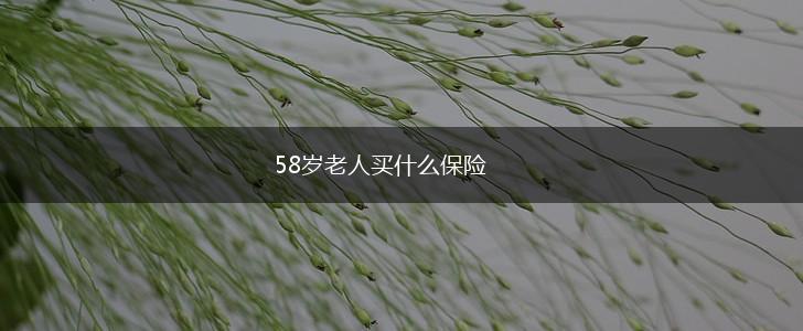 58岁老人买什么保险,第1张