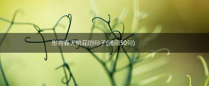 形容春天桃花的句子(通用50句),第1张