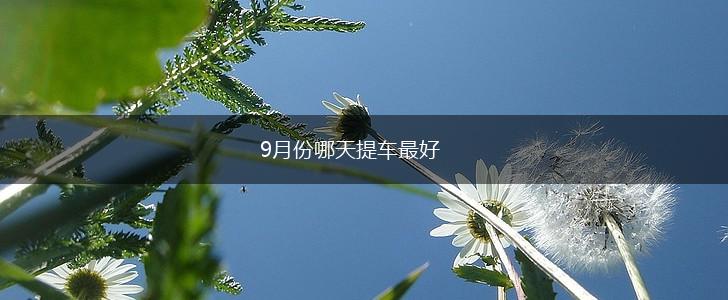 9月份哪天提车最好,第1张