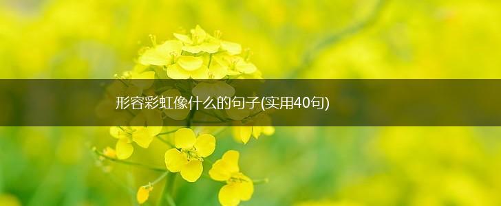形容彩虹像什么的句子(实用40句),第1张
