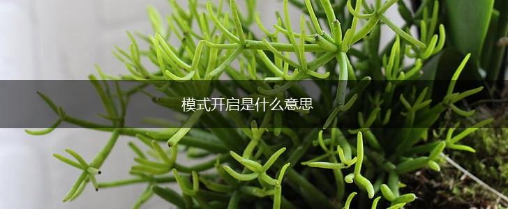 模式开启是什么意思,第1张