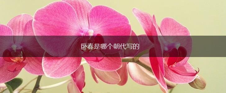卧春是哪个朝代写的,第1张