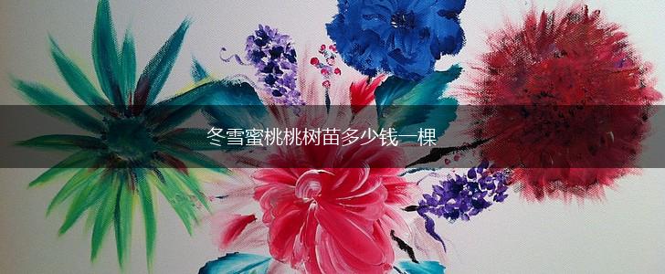 冬雪蜜桃桃树苗多少钱一棵,第1张