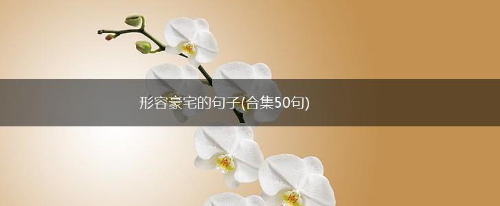形容豪宅的句子(合集50句),第1张