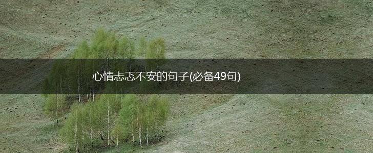 心情忐忑不安的句子(必备49句),第1张