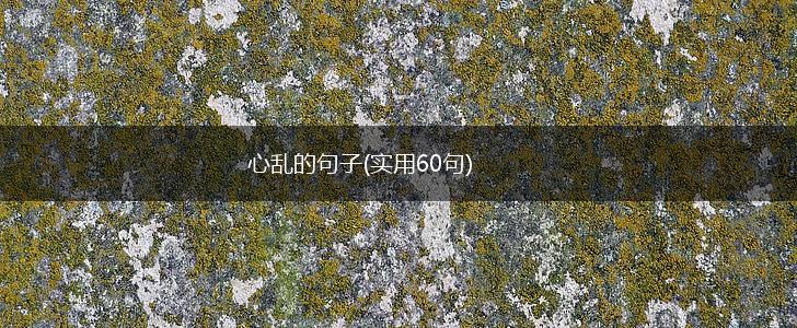 心乱的句子(实用60句),第1张