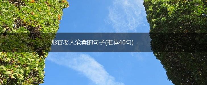 形容老人沧桑的句子(推荐40句),第1张
