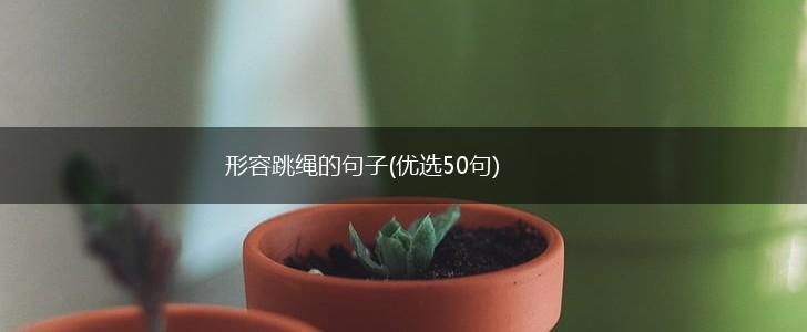 形容跳绳的句子(优选50句),第1张