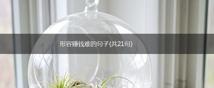 形容赚钱难的句子(共21句),第1张