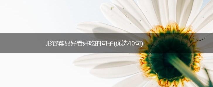 形容菜品好看好吃的句子(优选40句),第1张