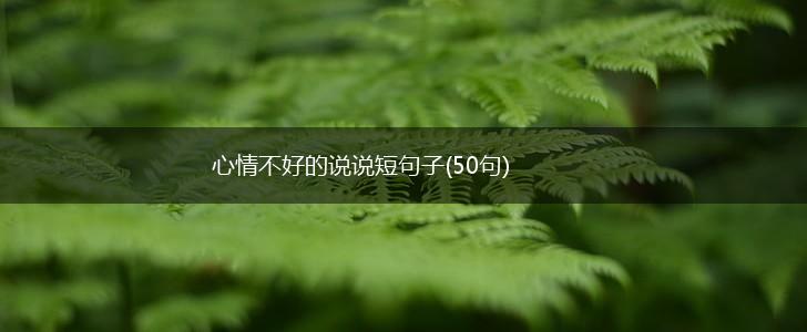心情不好的说说短句子(50句),第1张