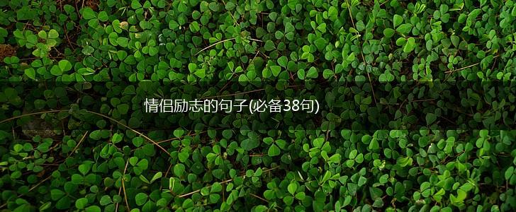 情侣励志的句子(必备38句),第1张