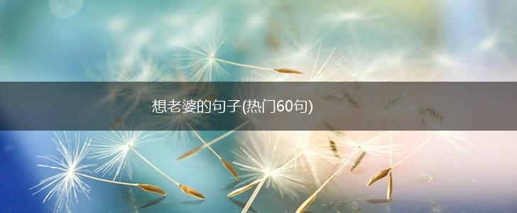 想老婆的句子(热门60句),第1张