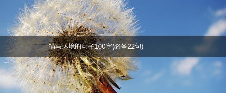 描写环境的句子100字(必备22句),第1张