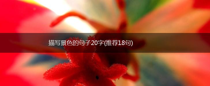 描写景色的句子20字(推荐18句),第1张