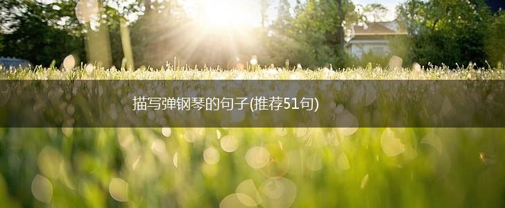 描写弹钢琴的句子(推荐51句),第1张
